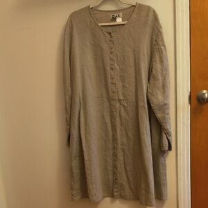 Flax Linen Midi Dress Size 2G